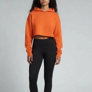 LULULEMON Cropped Hoodie Women's Pullover Sweatshirt Orange Size 4